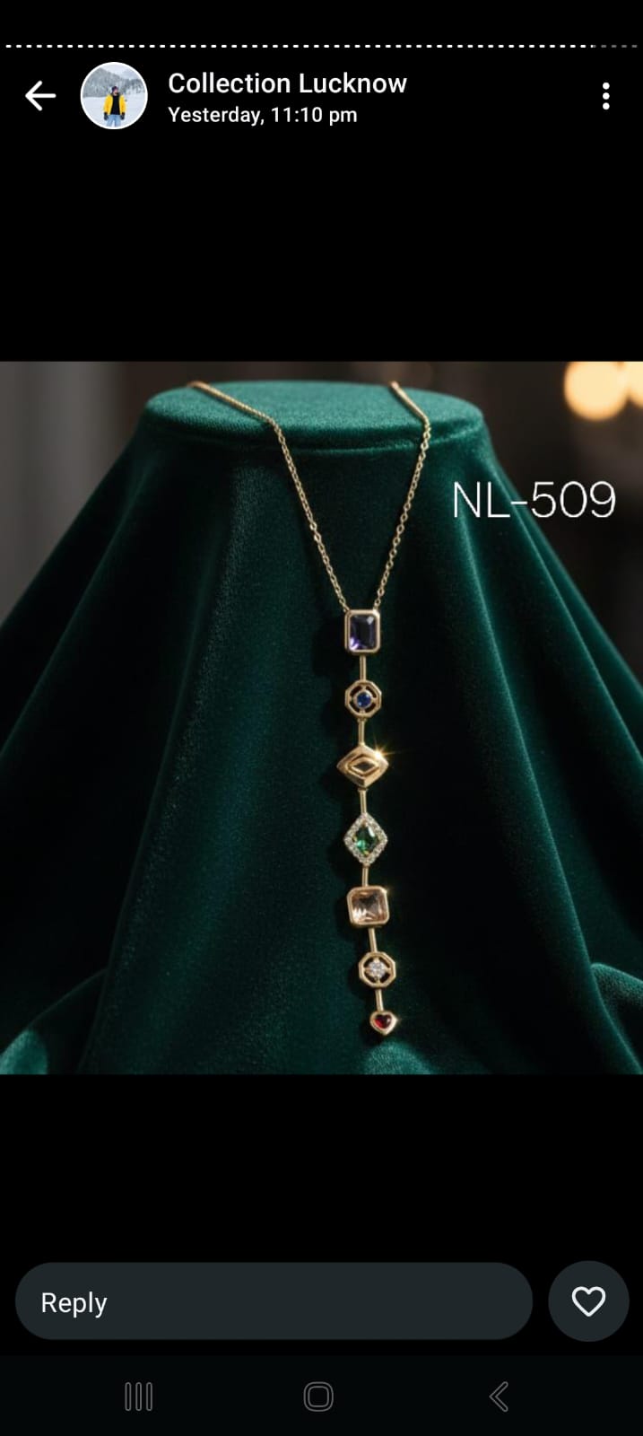 Celestia Crystal Drop Pendant Necklace