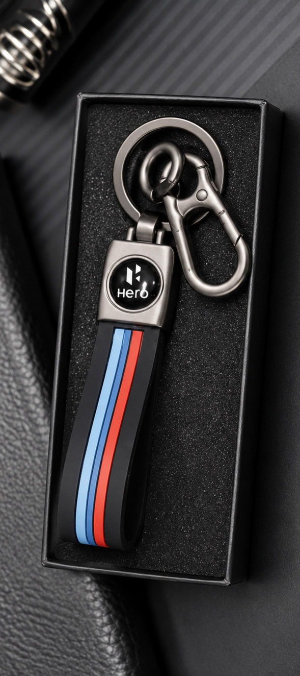 Hero Premium Leather Keychain