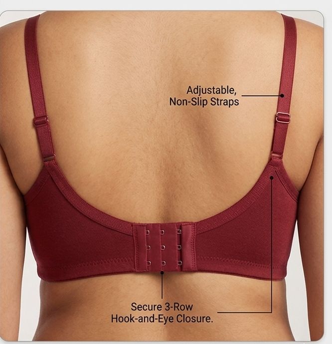 Maroon Premium Comfort Non-Padded Everyday Bra
