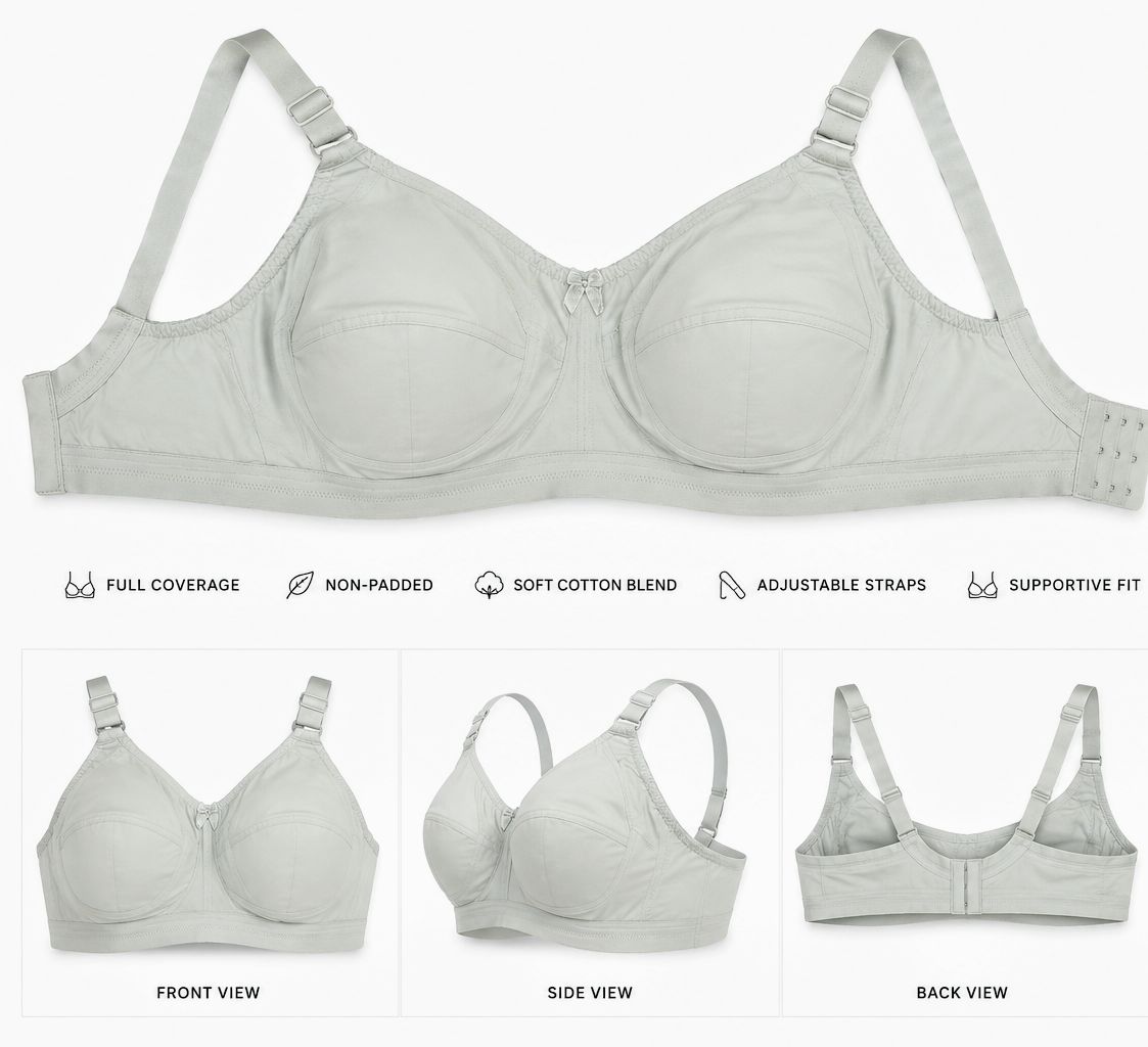 Women's Non-Padded Full Coverage Cotton Bra