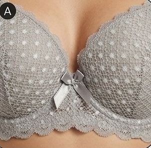 Grey Premium Textured Lace Padded Contour Bra