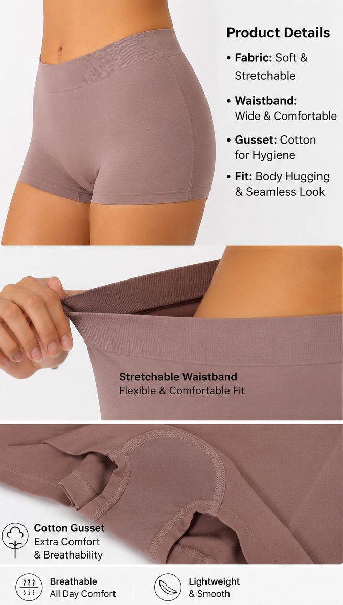 ComfortFit Women’s Seamless Boxer Brief