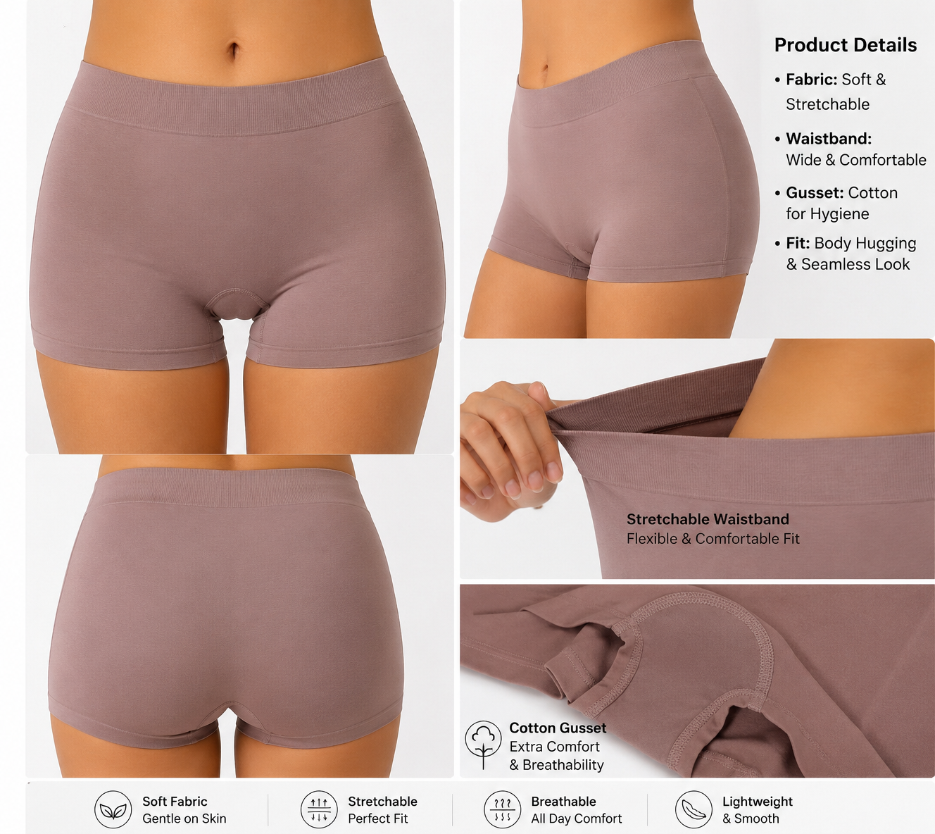 ComfortFit Women’s Seamless Boxer Brief