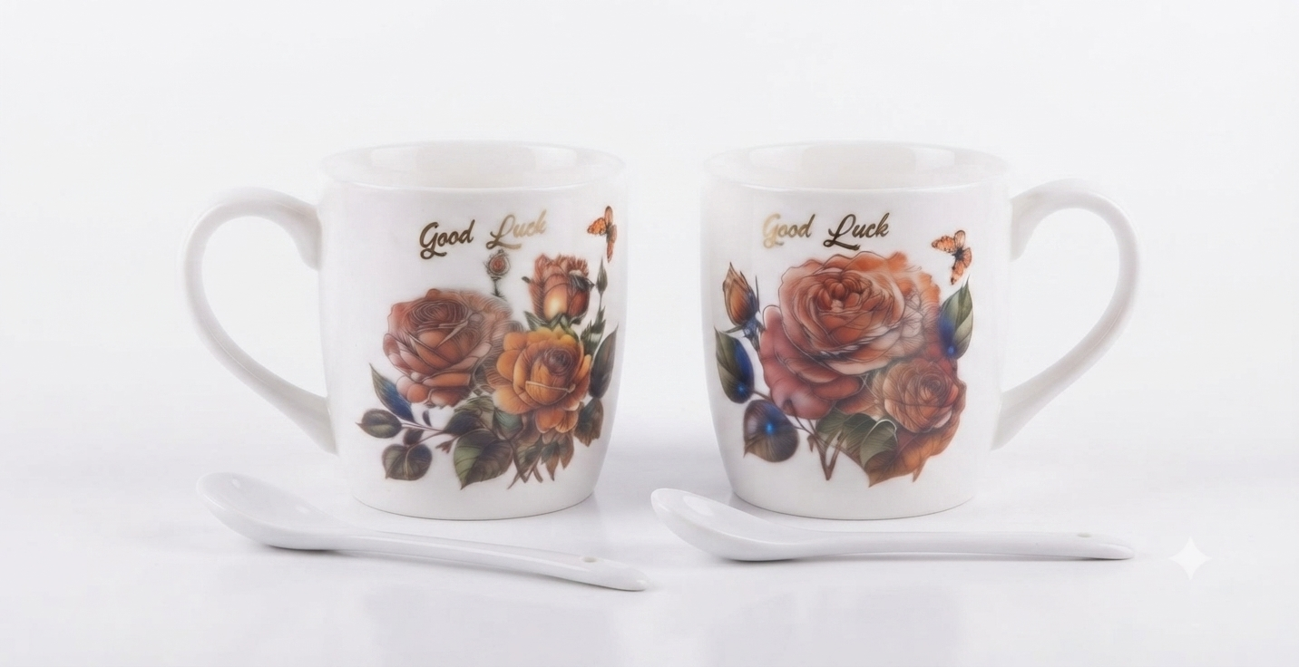 Floral Mug Gift Set (Red Box)