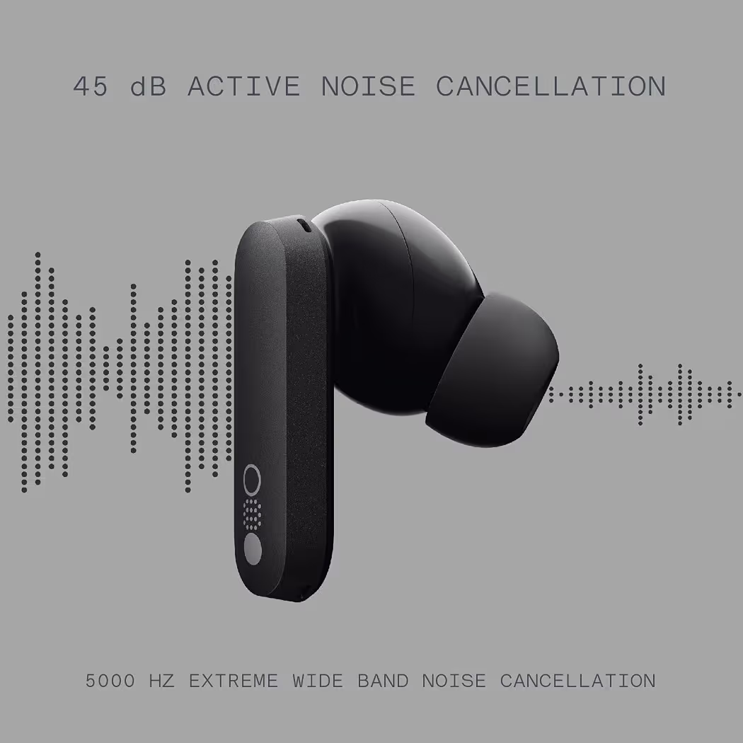 CMF BY NOTHING Wireless In Ear Earbuds Buds Pro Noise Cancelling/Bluetooth/Up To 39 Hours Of Usage, Dedicated App Compatible, Lightweight, Out-Of-Sound Capture (Light Gray)