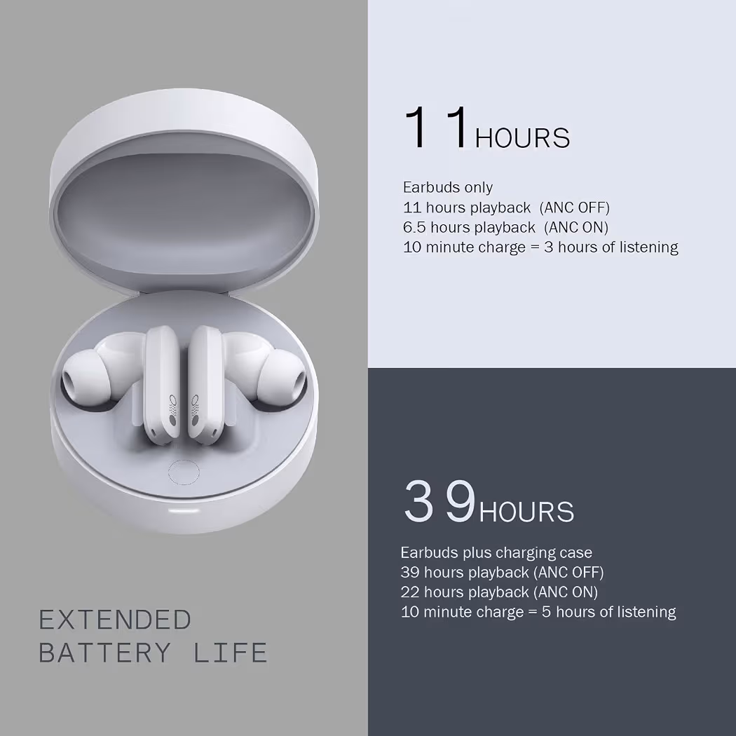 CMF BY NOTHING Wireless In Ear Earbuds Buds Pro Noise Cancelling/Bluetooth/Up To 39 Hours Of Usage, Dedicated App Compatible, Lightweight, Out-Of-Sound Capture (Light Gray)
