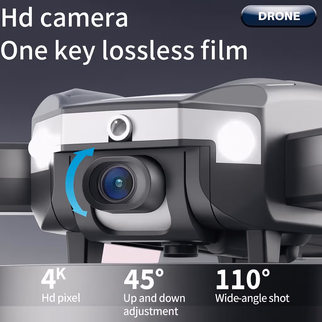 Foldable HD Drone with 1080P Camera, FPV Live Video, Smart Gesture Control, Altitude Hold, One Key Take Off/Landing, 3D Flips