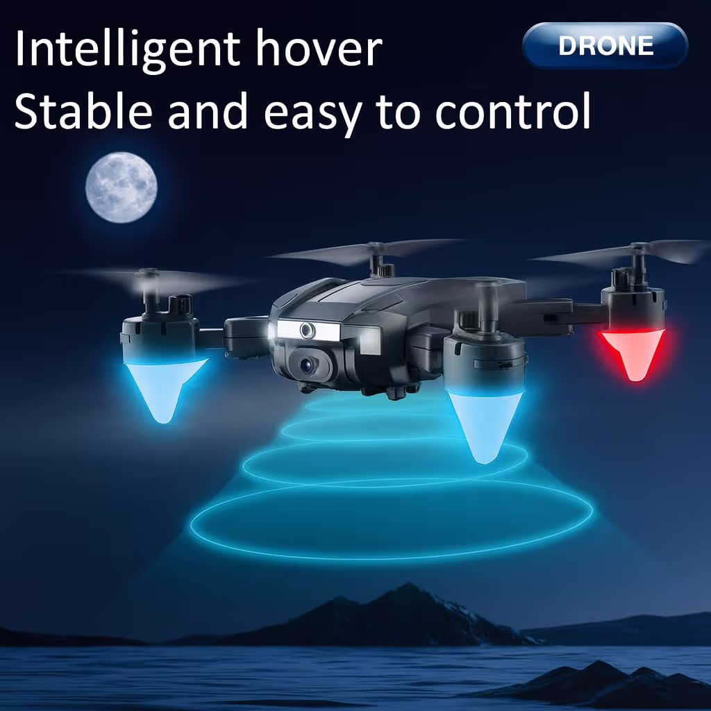 Foldable HD Drone with 1080P Camera, FPV Live Video, Smart Gesture Control, Altitude Hold, One Key Take Off/Landing, 3D Flips