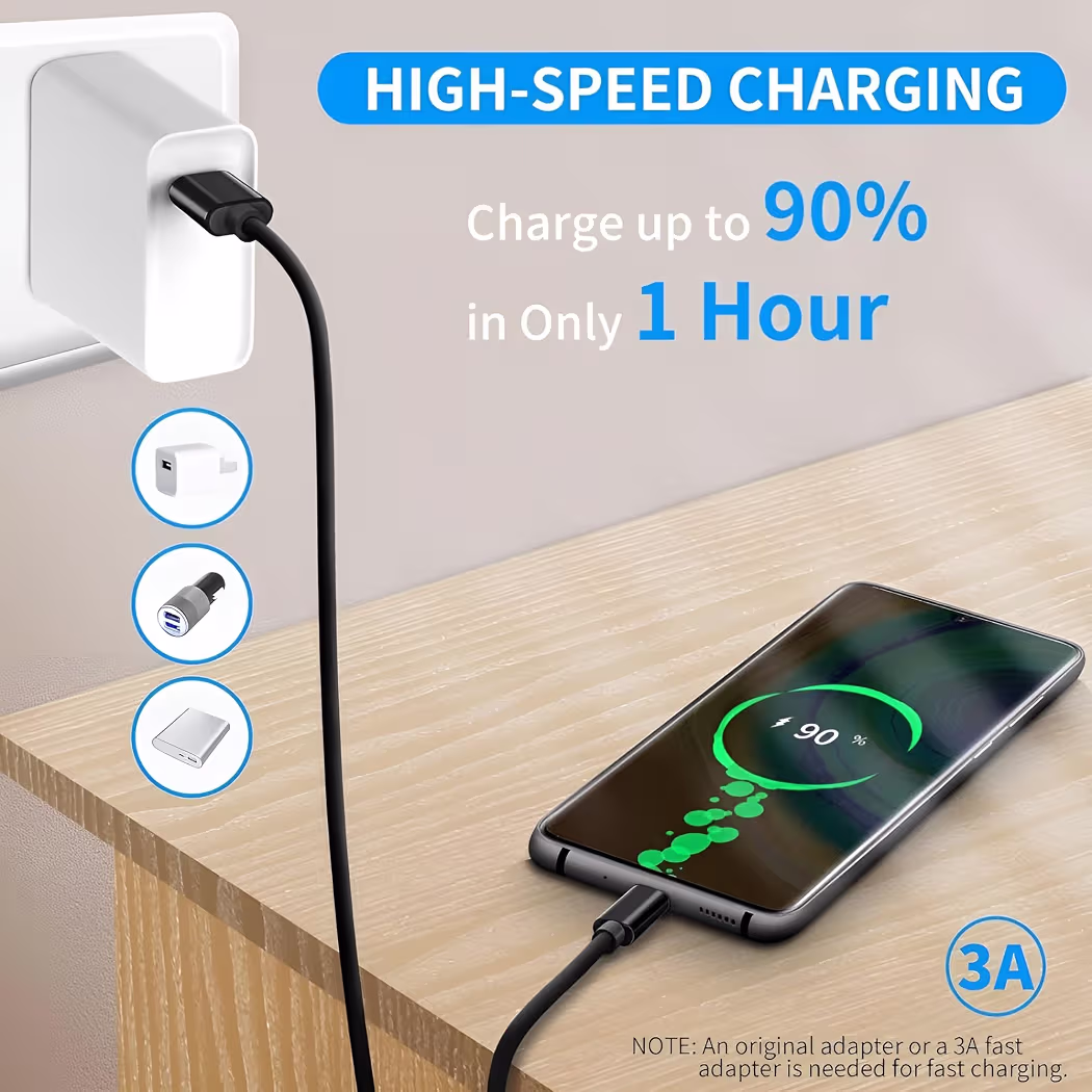 Original Samsung 45W Type C 1M Fast Charging Cable Compatible with Galaxy S26,S25,S24,S25 Plus,M17,M07,A15,A14,M14, F14,M34,F34,A54,S21,S22,S23 & Other USB C Devices High-Speed & Data Transfer, Black