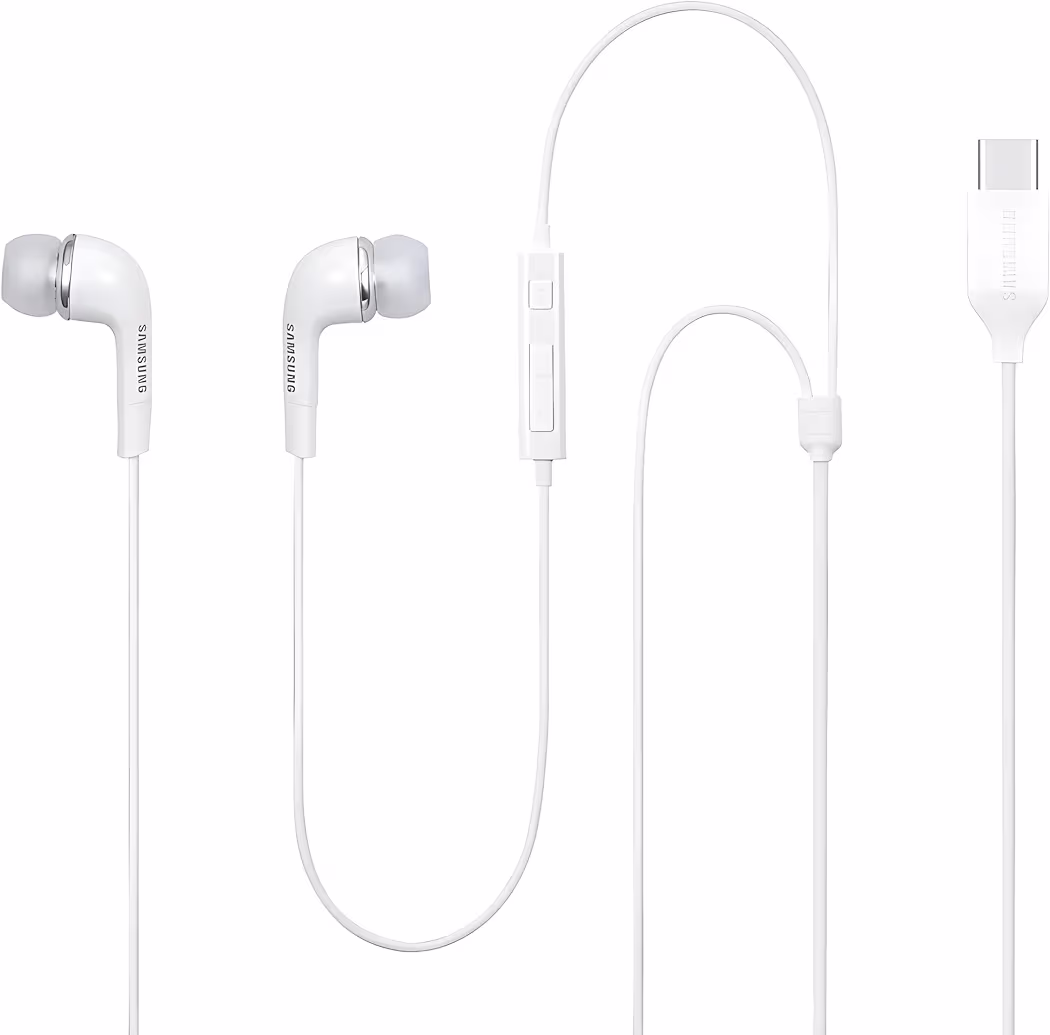 Original Type-C Earphone Compatible with Samsung Galaxy S22/A15/M35 5G/A55/A35/M55/F54/S24 Ultra/S25/Z Flip 6/S25 Ultra and All Other USB-C Smartphones, Built-in HD Mic, Stereo Sound, Noise Isolation