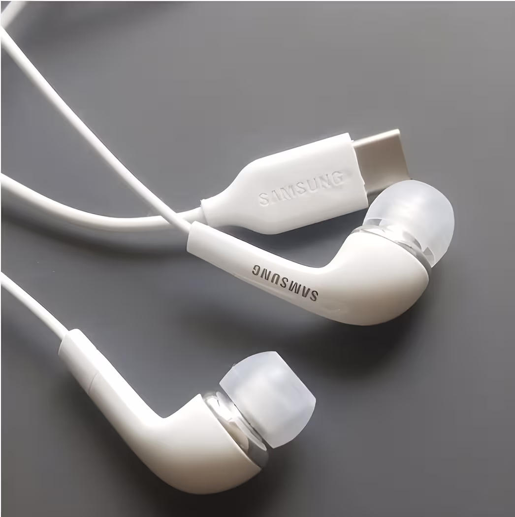 Original Type-C Earphone Compatible with Samsung Galaxy S22/A15/M35 5G/A55/A35/M55/F54/S24 Ultra/S25/Z Flip 6/S25 Ultra and All Other USB-C Smartphones, Built-in HD Mic, Stereo Sound, Noise Isolation