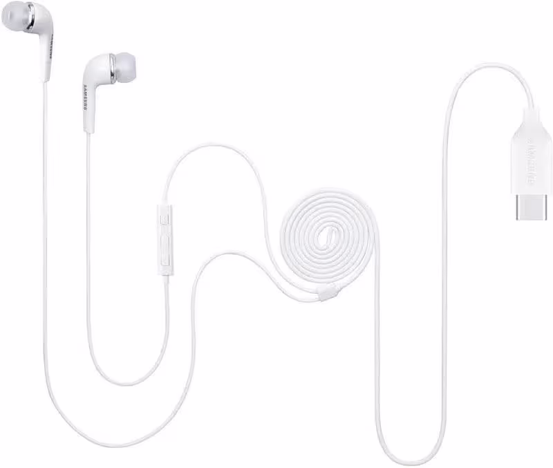 Original Type-C Earphone Compatible with Samsung Galaxy S22/A15/M35 5G/A55/A35/M55/F54/S24 Ultra/S25/Z Flip 6/S25 Ultra and All Other USB-C Smartphones, Built-in HD Mic, Stereo Sound, Noise Isolation