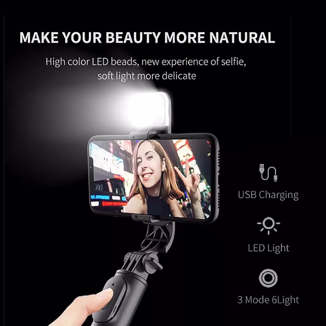 KWICKCLICK RS1 Bluetooth Selfie Stick with Wireless Remote & Tripod Stand | Extendable 3-in-1 Selfie Pole & Foldable Phone Holder for iPhone & Android | Lightweight Portable Vlogging Kit for Travel
