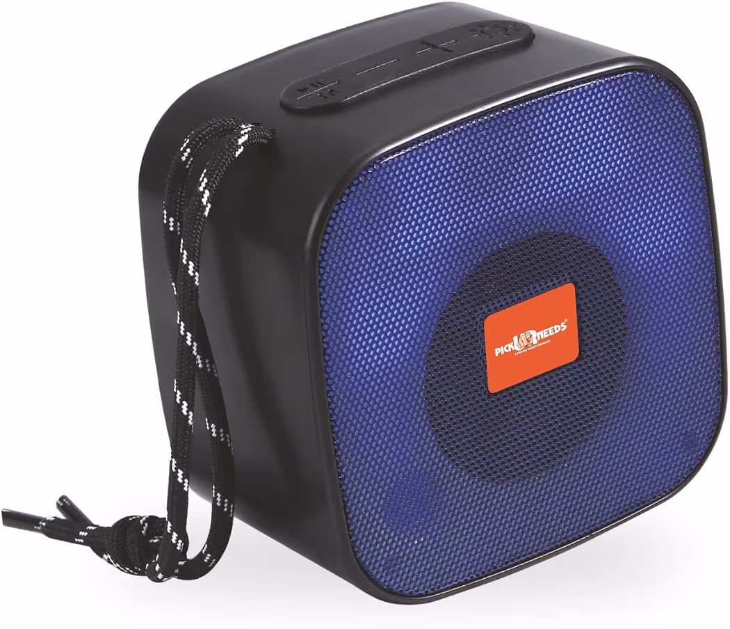 Pick Ur Needs Wireless Rechargeable Portable Bluetooth Speaker | Water Proof | Splash Proof | Premium Speaker Compatible with All Mobile Phone (Black)