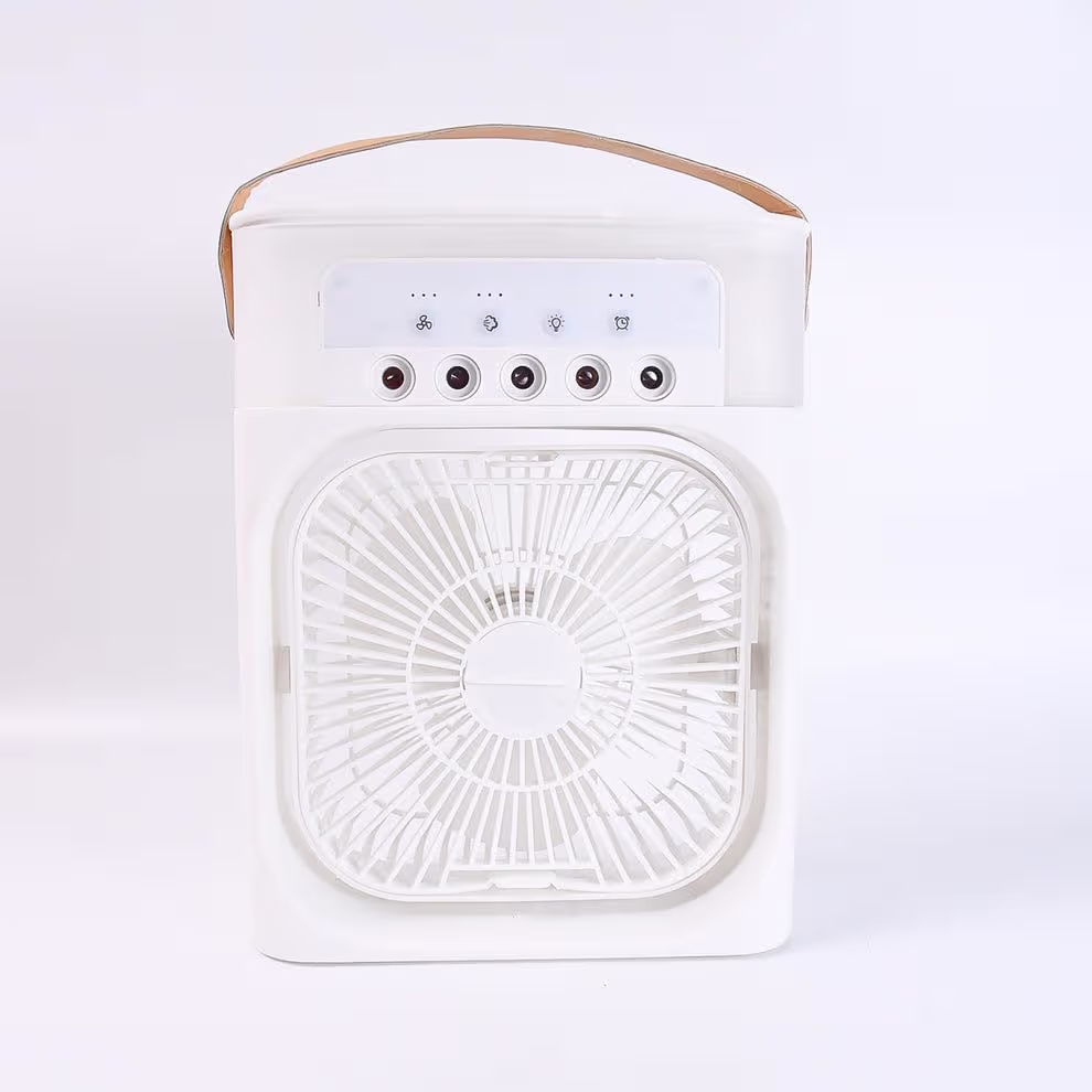 Portable Air Cooler Fan with 7-Color LED Light | USB Personal Air Cooler | Adjustable Wind Speed & 60° Oscillation | Portable Air Cooler for Home, Office & Travel