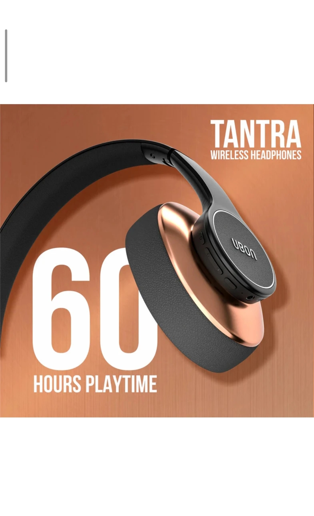 delphine Wireless Headphone HP-65 Tantra Over-Ear Active Noise Cancelling 60hr Playtime Bluetooth & Wired Headset (Black, On the Ear)