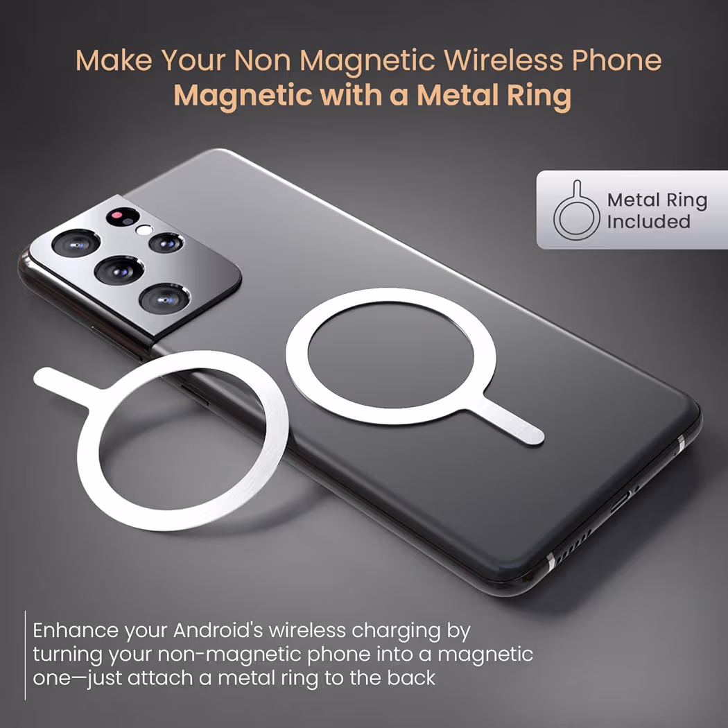 Portronics Moji 10K Smallest Wireless 10000Mah Fast Charging Power Bank with Detachable USB Type-C Cable, Strong Magnet, 20W Wired Output, for iPhone 12 & Above, Android & All Qi Enabled Devices
