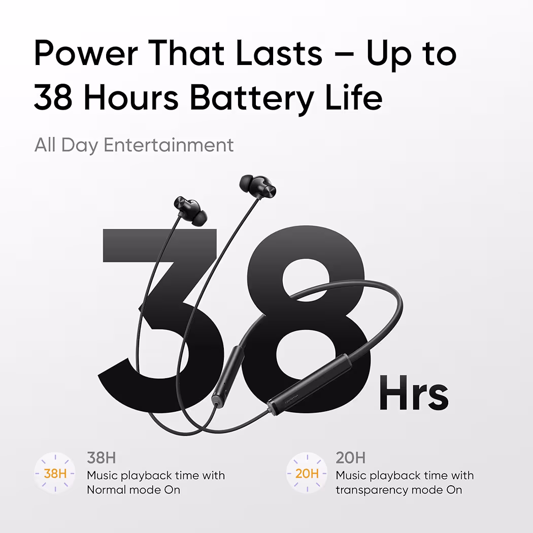realme Buds Wireless 5 ANC in Ear Bluetooth Headphones,50dB ANC, 13.6mm Dynamic Bass Driver,360° Spatial Audio,45ms Low Latency,Upto 38hrs Playback,IP55 Rating,Dual Device Connection (Midnight Black)