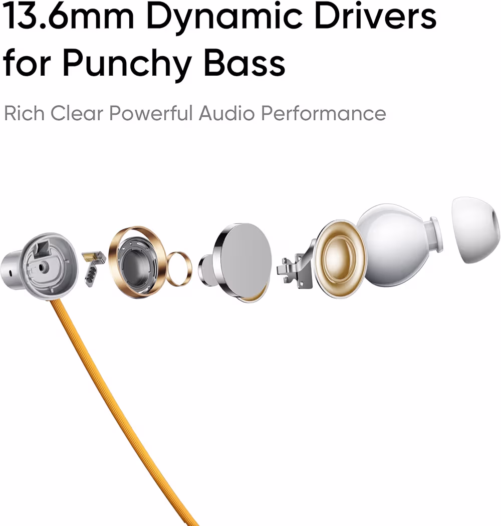 realme Buds Wireless 5 Lite in Ear Bluetooth Neckband with 12.4 mm Dynamic Bass Boost Driver,Upto 35 Hours Playback,45ms Low Latency,IP55 Dust & Water Resistant, Bluetooth V5.4 (Haze Blue)