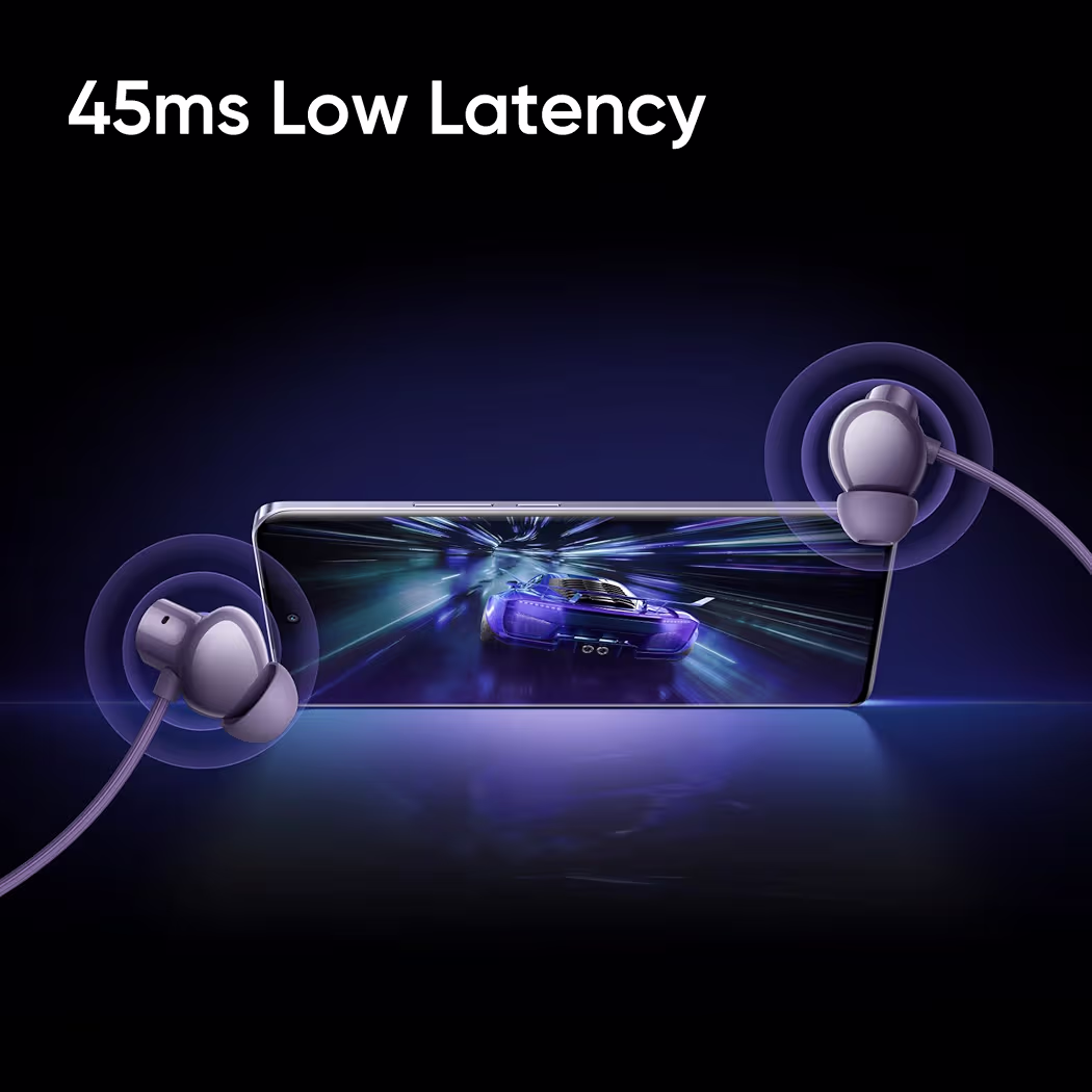 realme Buds Wireless 5 Lite in Ear Bluetooth Neckband with 12.4 mm Dynamic Bass Boost Driver,Upto 35 Hours Playback,45ms Low Latency,IP55 Dust & Water Resistant, Bluetooth V5.4 (Haze Blue)