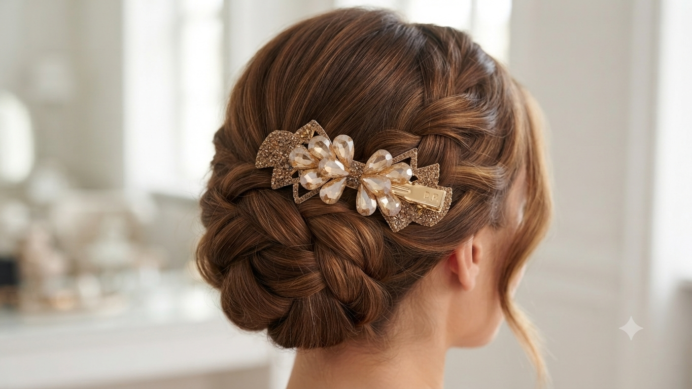 Crystal Teardrop Hair Clip