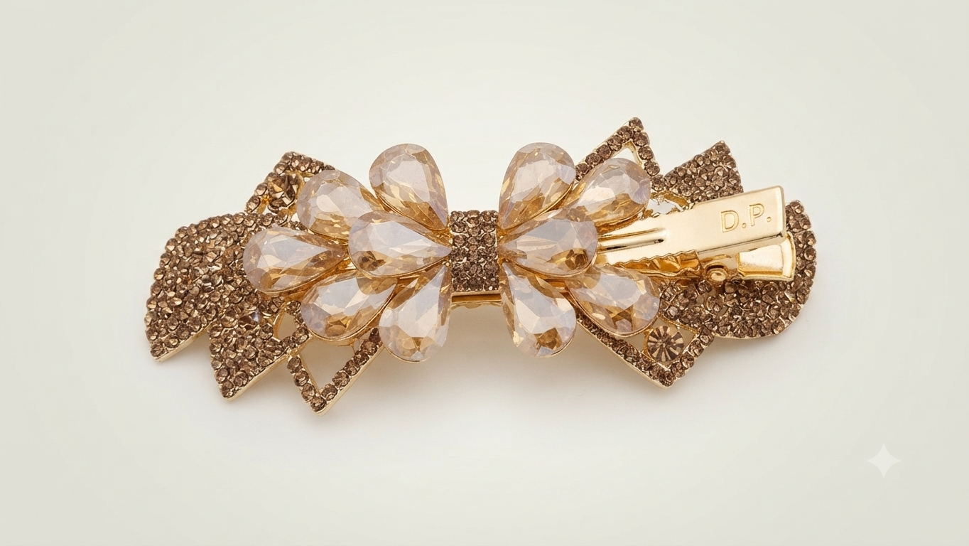 Crystal Teardrop Hair Clip