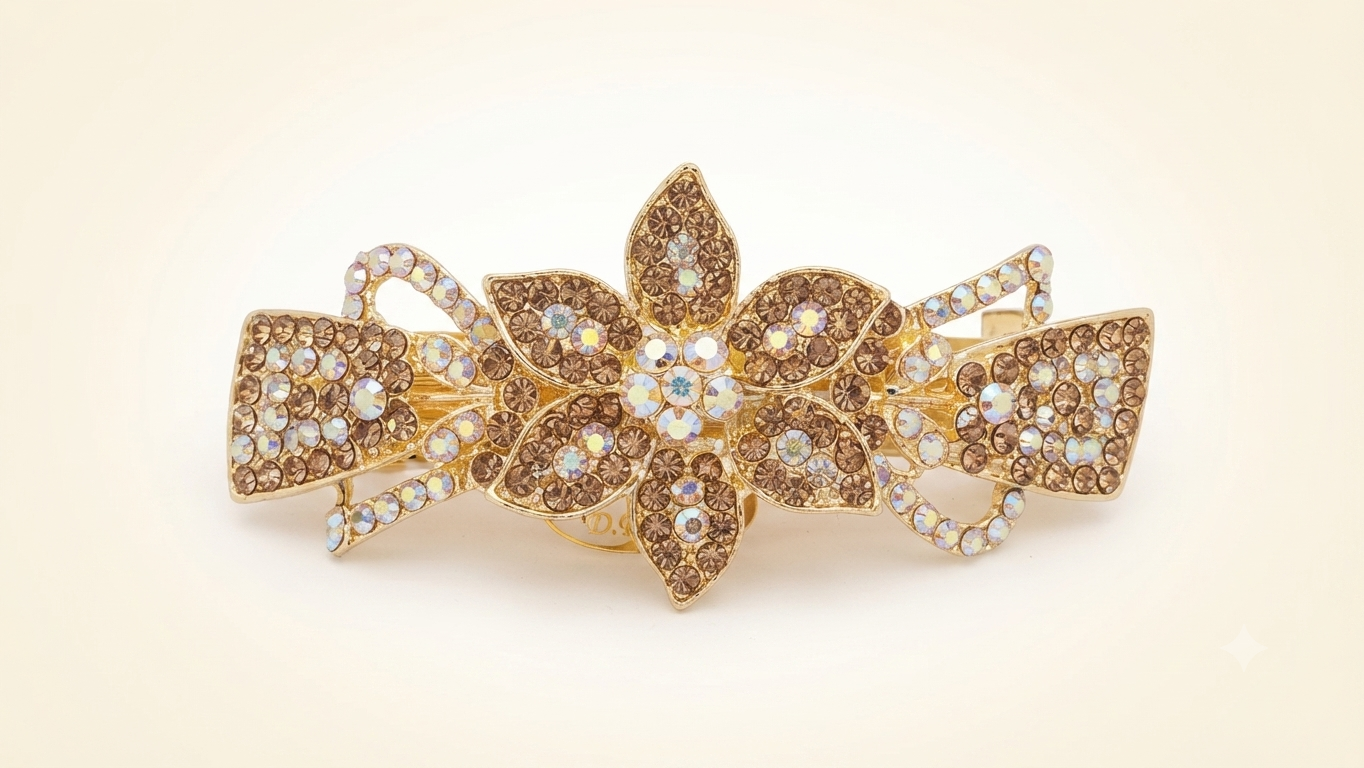 Golden Petal Hair Clip.