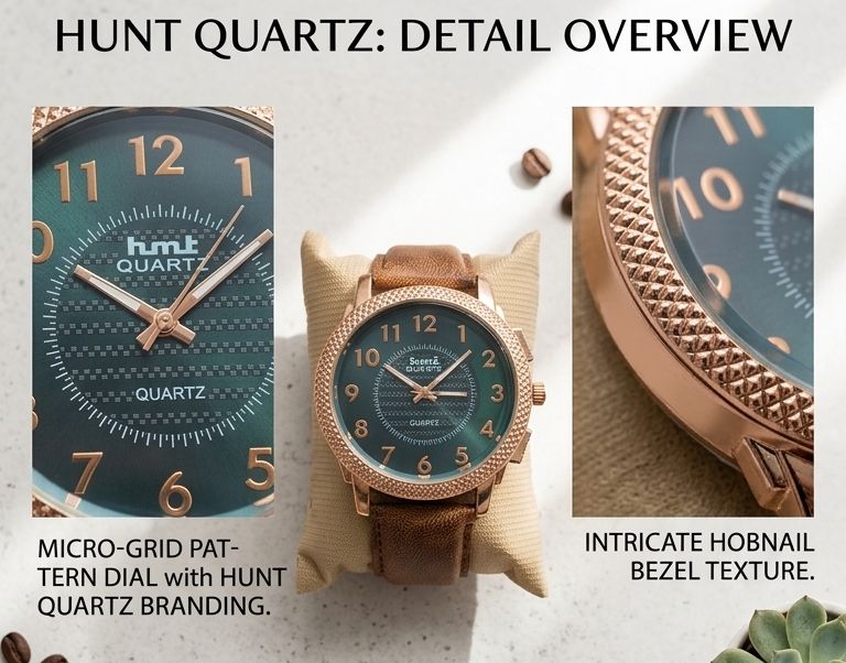 Classic HMT Quartz - Vintage Rose Gold & Leather Timepiece