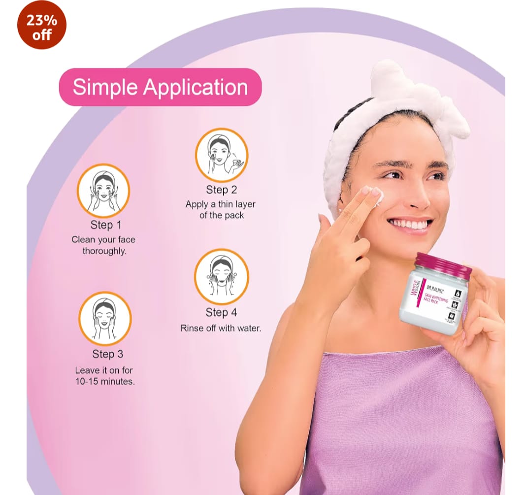 Dr.Rashel WHITE SKIN FACE PACK For Skin Whitening, Skin Lightening, Dark Spot, Reduce Pigmentation (380 ml)