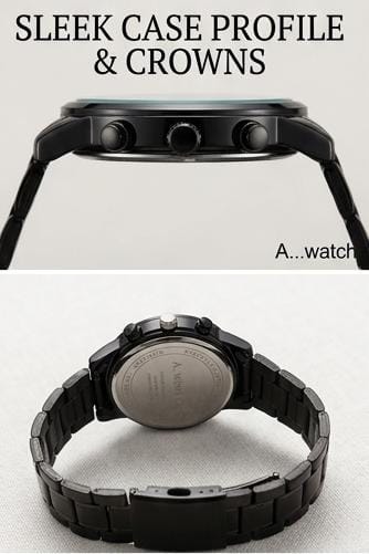 Analog Watch for Men | Black Textured Chronograph Dial