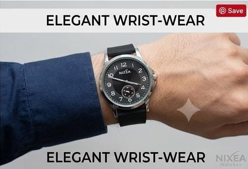NIXEA Black & Chrome Edition: Men's Casual Analog Watch with Premium Silicone Band