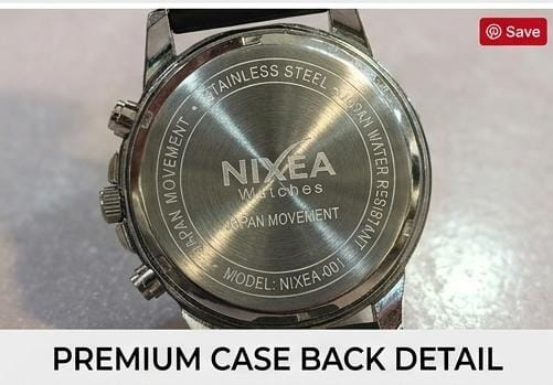 NIXEA Black & Chrome Edition: Men's Casual Analog Watch with Premium Silicone Band