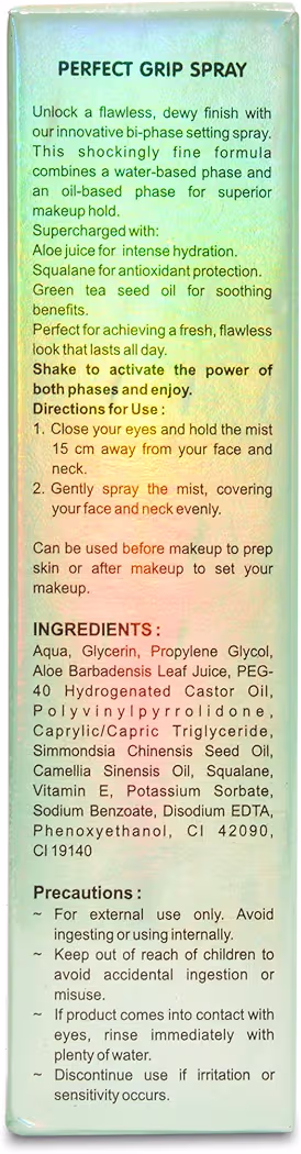 Recode Perfect Grip Spray Makeup Fixer 100 Ml|Dewy Finish|Vitamin E Enriched|Long Lasting|Keeps Makeup Intact|Hydrates, Soothes & Refreshes Skin
