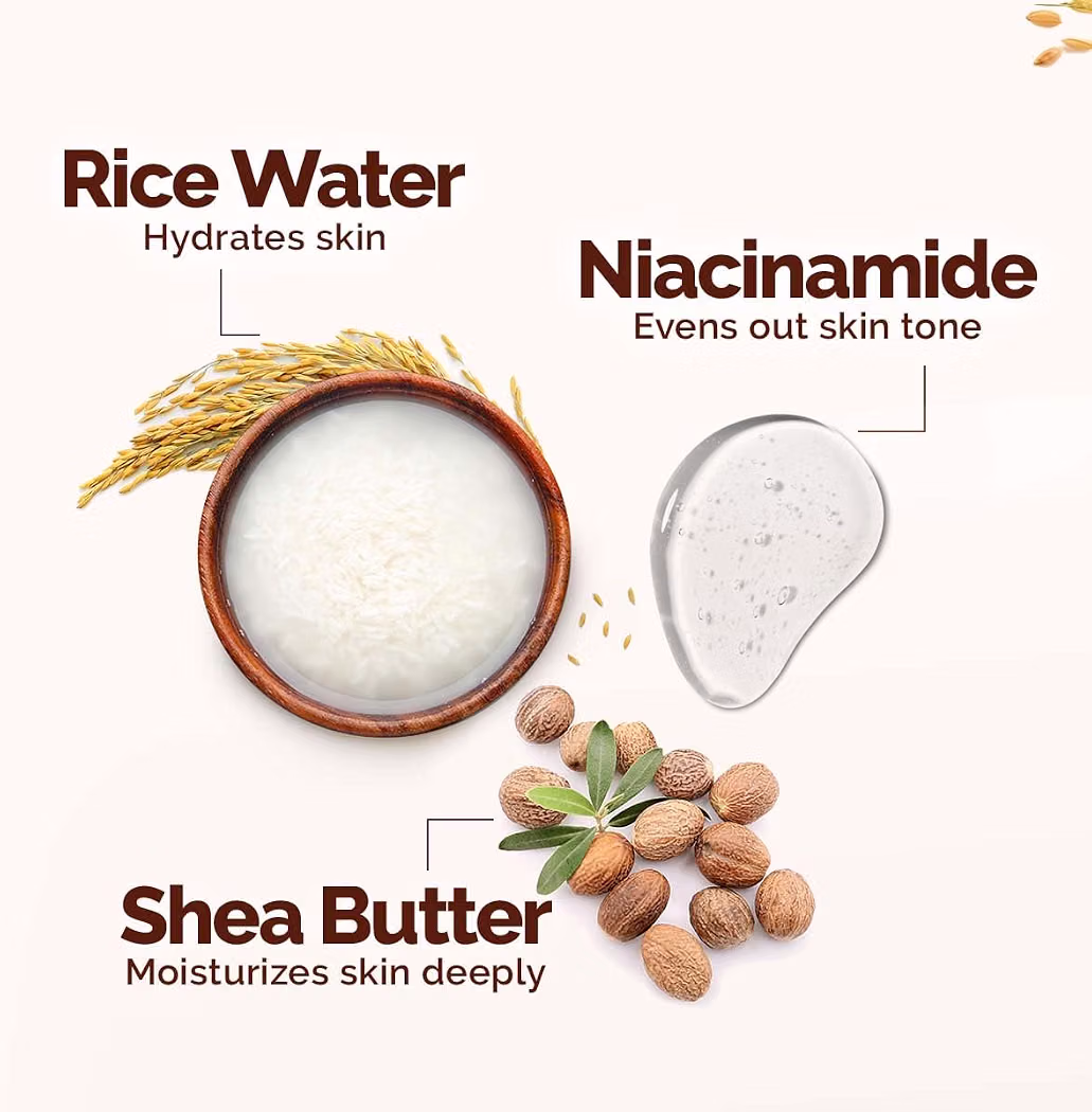 Mamaearth Rice Water Hydrating Body Lotion with Rice Water & Niacinamide for Dewy Glass Skin 400ml | 48H Moisturization | Nourishes Skin | 7in1 Total Care | 100% Natural Butter | Non Greasy Smooth 50% off