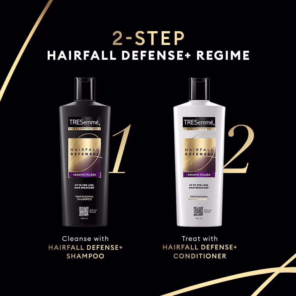 Tresemme Hair Fall Defence Shampoo|| For Strong Hair|| With Keratin Protein|| Prevent Hair Fall due to Breakage|| 500 ml