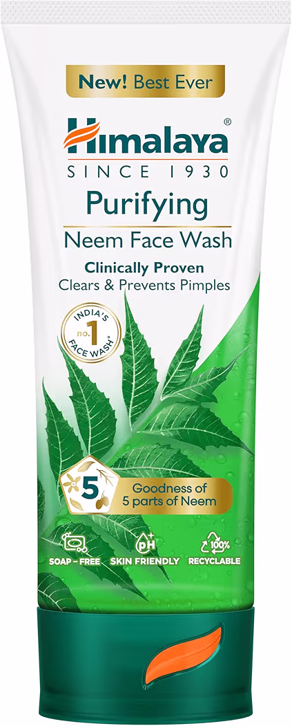 Himalaya Purifying Neem Face Wash|Clears and Prevents Pimples & Acne|Made with 5 parts of Neem|New & Best Ever clinically Proven formula|Gently Cleanses|For men and women|50 mlHimalaya Purifying Neem Face Wash|Clears and Prevents Pimples & Acne|Made with 5 parts of Neem|New & Bes…