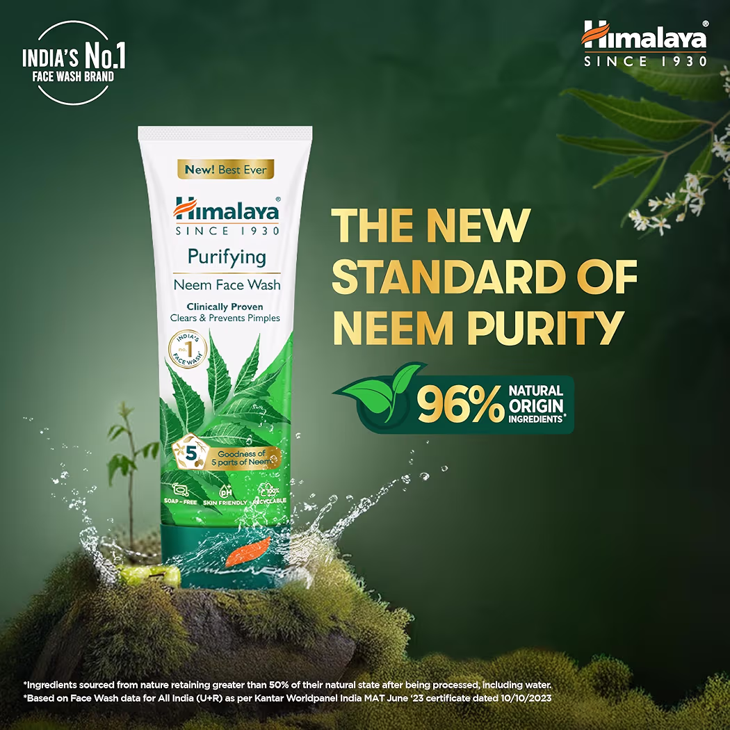 Himalaya Purifying Neem Face Wash|Clears and Prevents Pimples & Acne|Made with 5 parts of Neem|New & Best Ever clinically Proven formula|Gently Cleanses|For men and women|50 mlHimalaya Purifying Neem Face Wash|Clears and Prevents Pimples & Acne|Made with 5 parts of Neem|New & Bes…