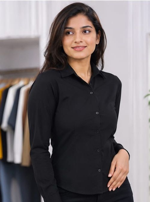 Kevara Stylish Plain Shirt for Women & Girls