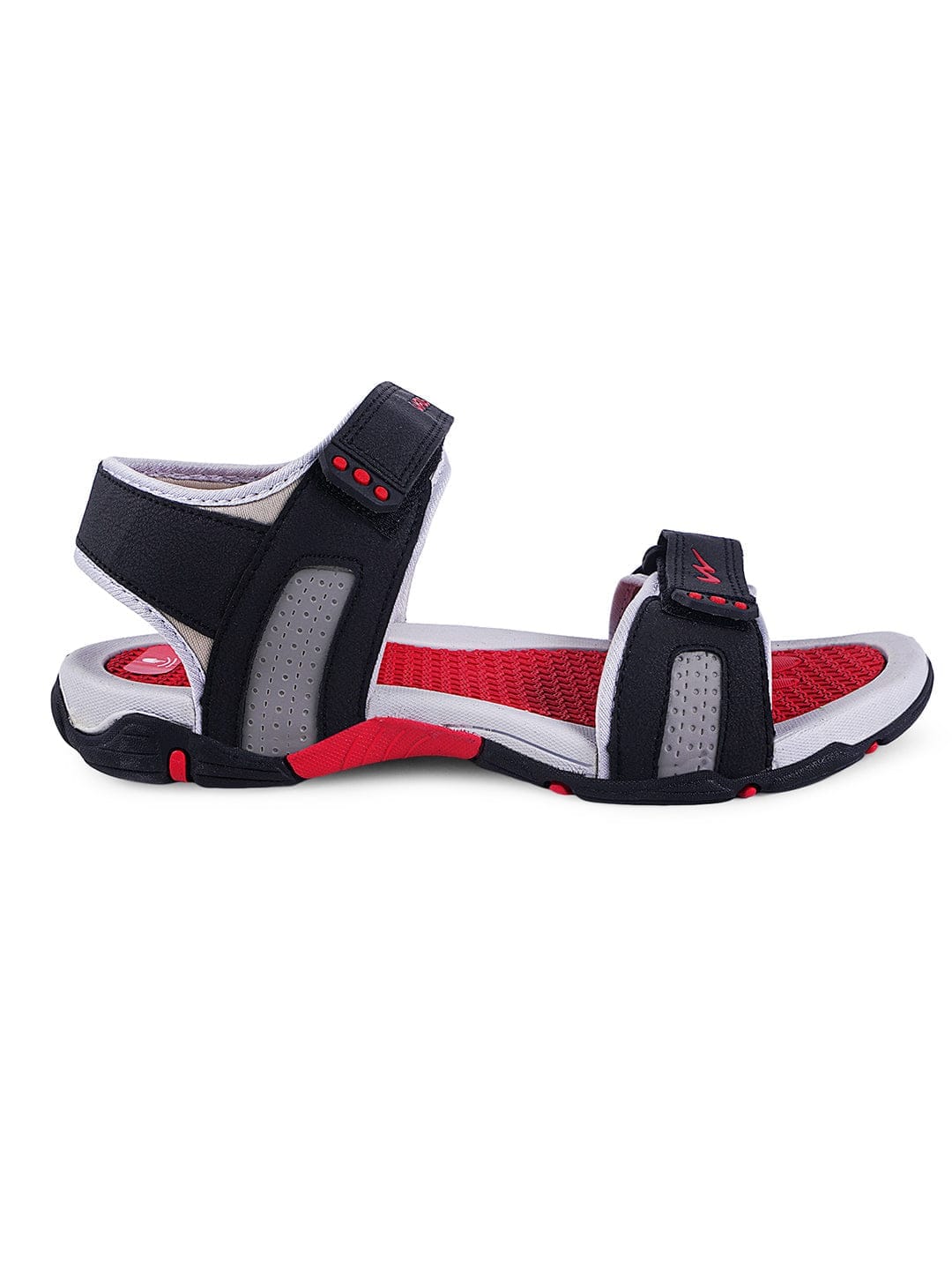 Campus Men's Black & Red Comfortable Sports Sandals