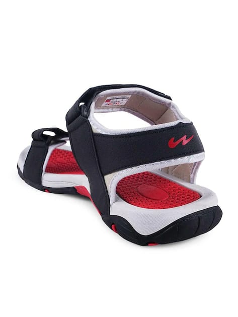 Campus Men's Black & Red Comfortable Sports Sandals