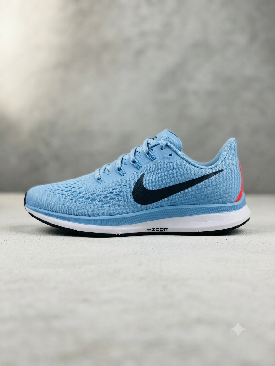 Nike Air Zoom Pegasus 36 - Men's Running Shoe (Light Blue/Black)