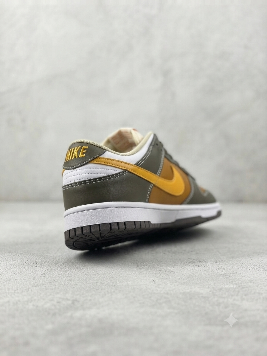 Nike Dunk Low Retro - 'Dark Olive / Gold' (Premium Leather)