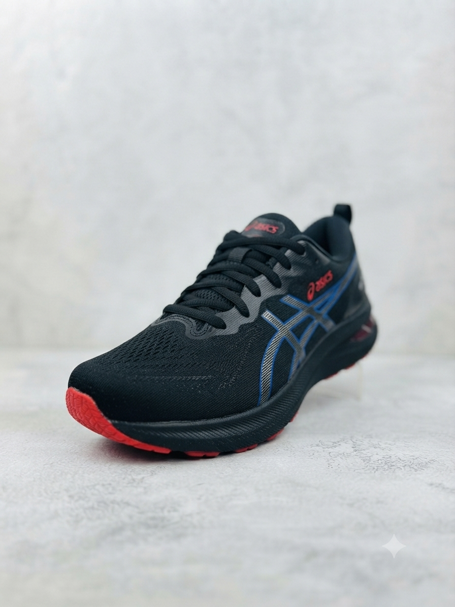 Asics Gel-Nimbus 25 - Black/Blue/Red (Performance Running Shoe)