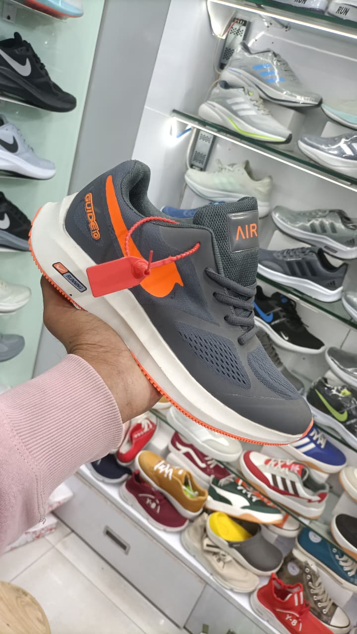 "GUIDE 10" Ultra-Light Performance Running Shoes - Grey/Orange
