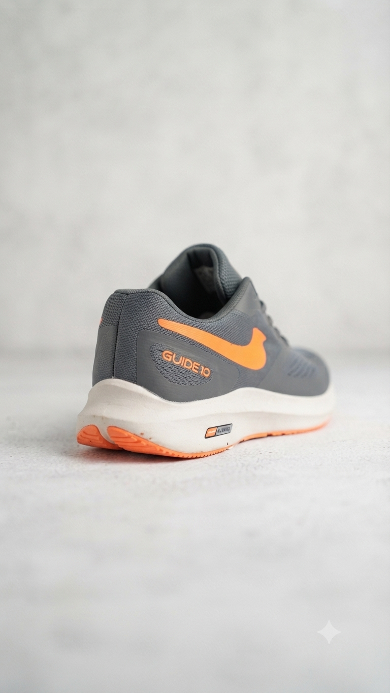 "GUIDE 10" Ultra-Light Performance Running Shoes - Grey/Orange