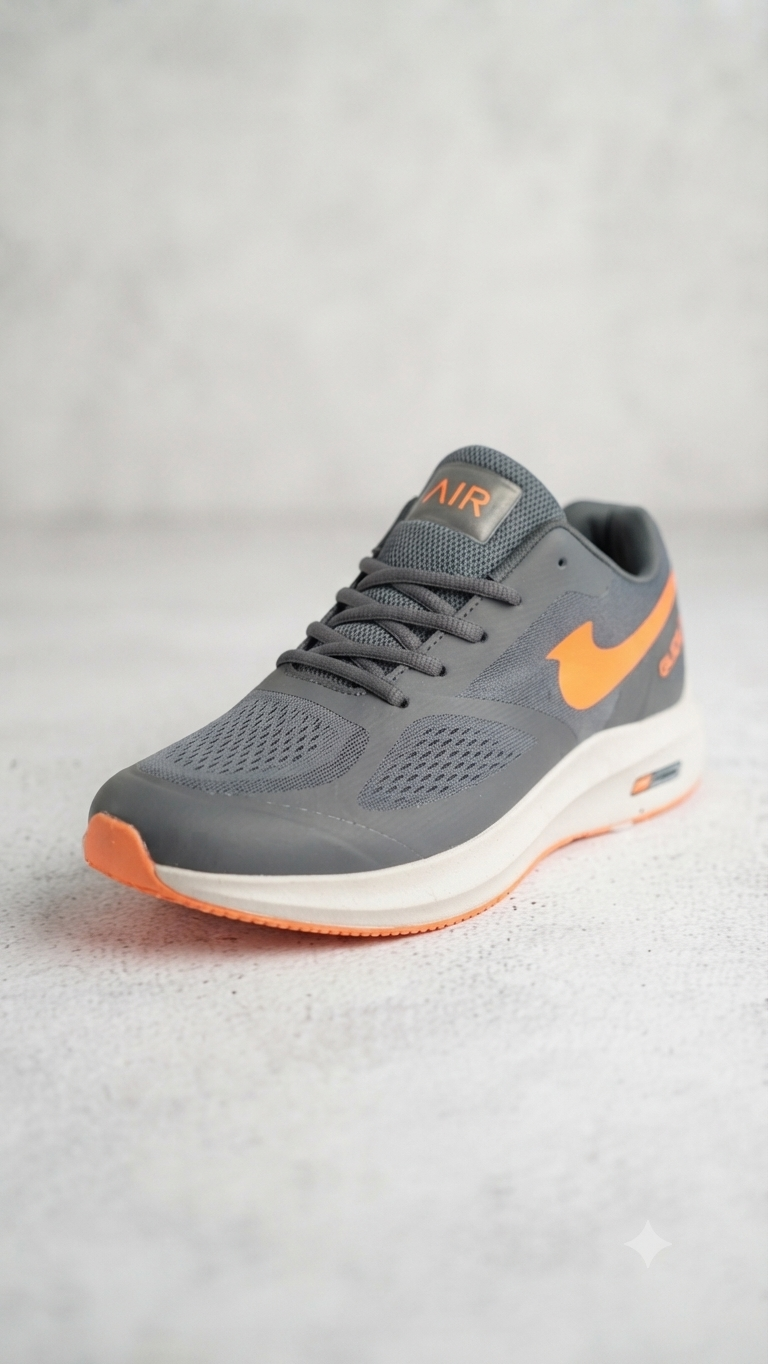 "GUIDE 10" Ultra-Light Performance Running Shoes - Grey/Orange
