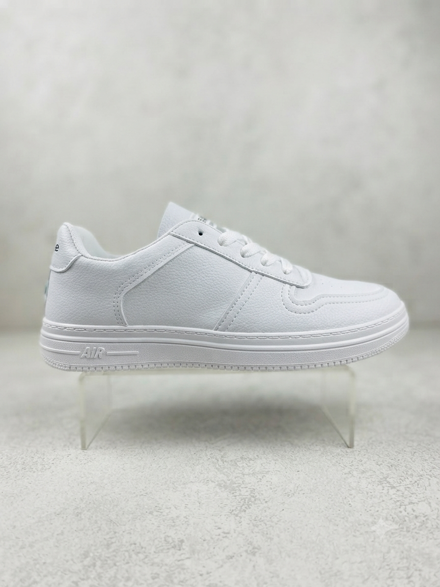 Classic All-White Streetwear Sneaker - Premium Style (Unisex)