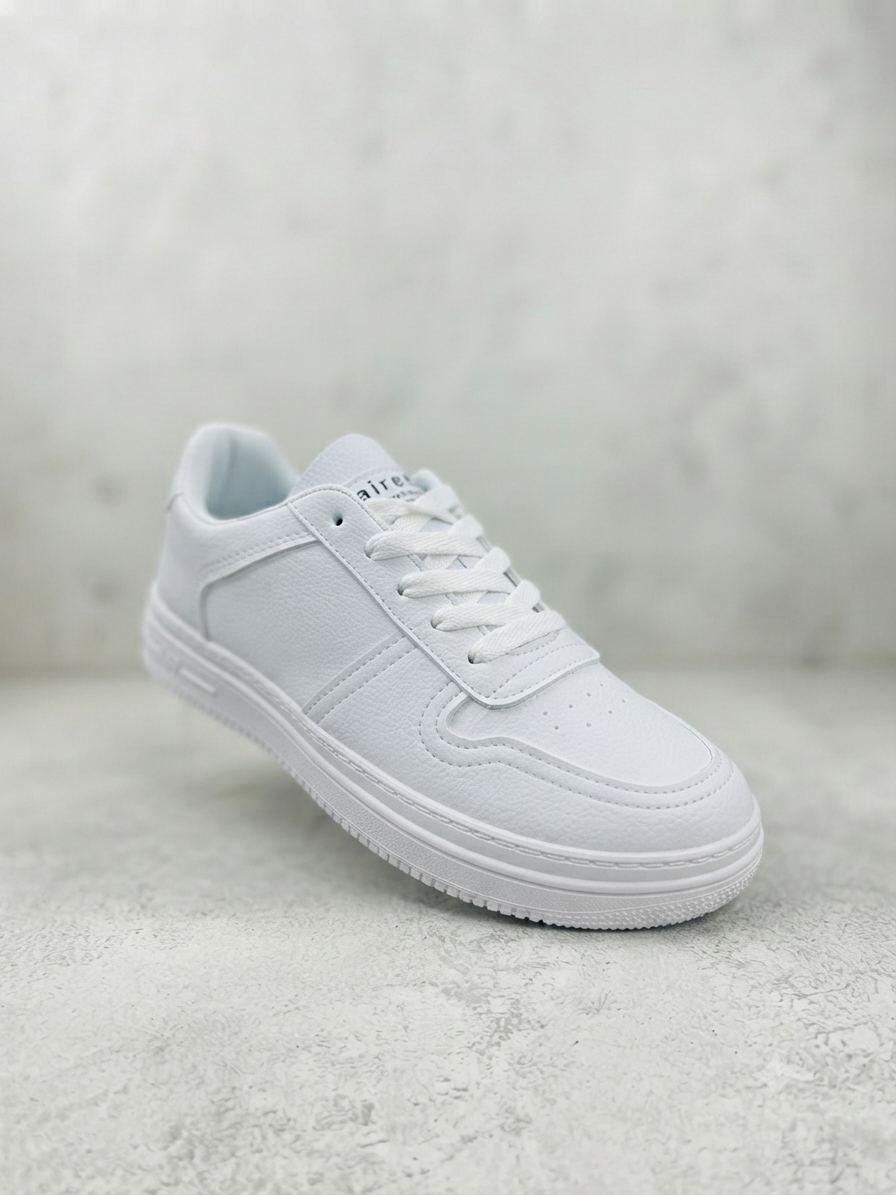 Classic All-White Streetwear Sneaker - Premium Style (Unisex)