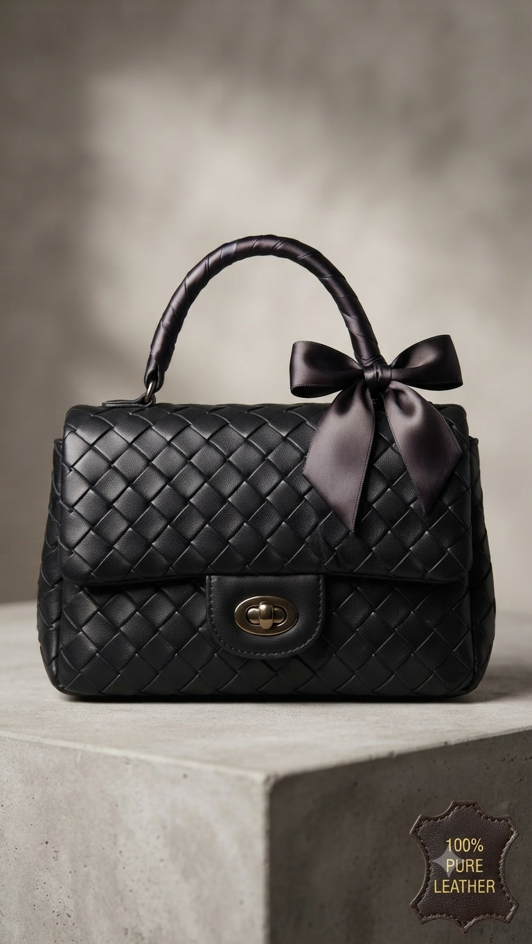 "The Ribbon-Accented Quilted Clutch"