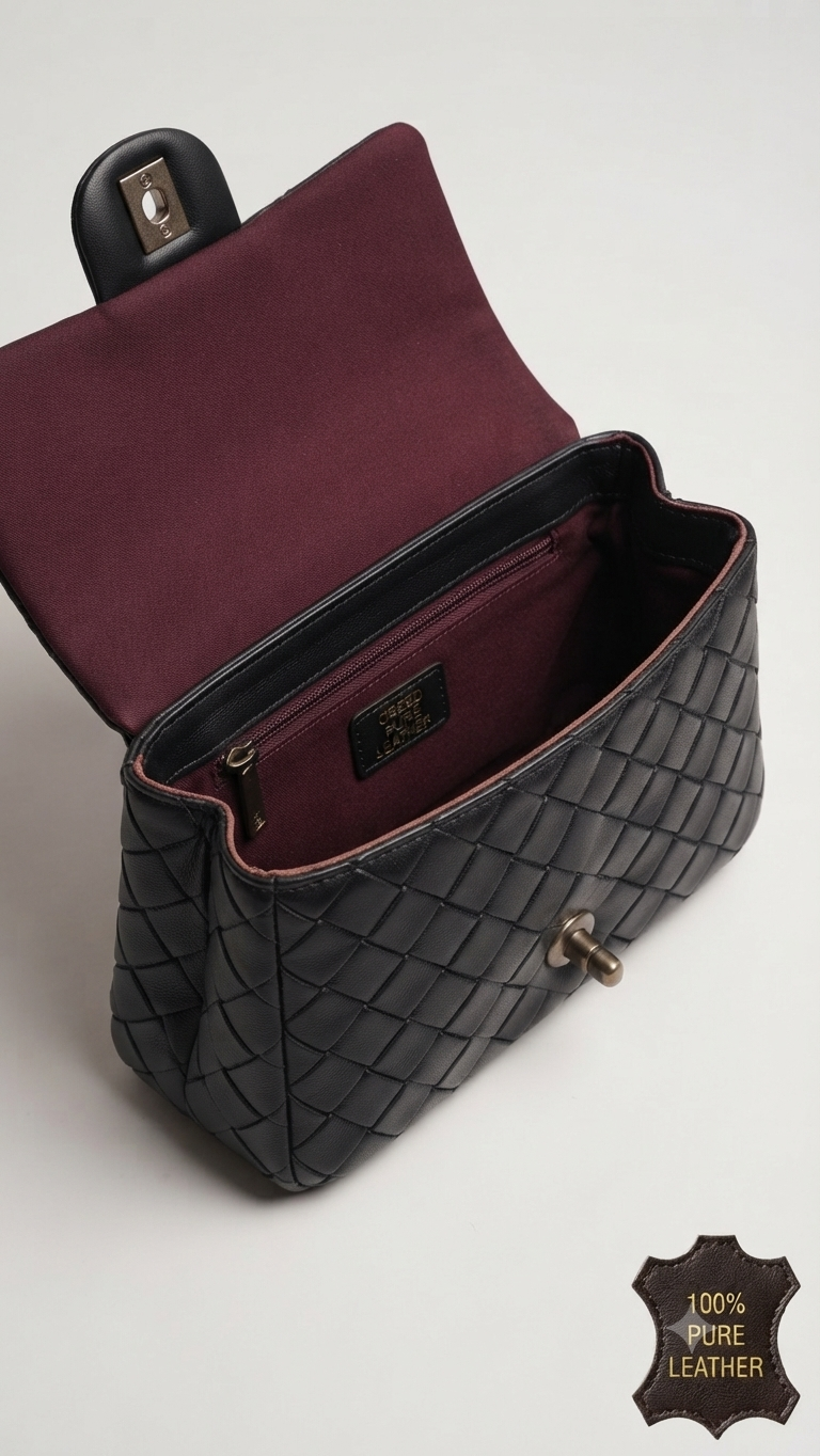 "The Ribbon-Accented Quilted Clutch"